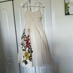 Cream floral dress